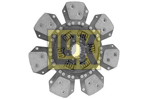 Koppelingsplaat/plaat keramiek (310mm  aantal peddels: 7) past: CASE IH 105 C, 85 A 2WD, 85 C, 95 A 2WD, 95 C, 100 U, 100 U MAXXIMA, 1070 U, 1070 U MAXXIMA, 1080 U, 1080 U MAXXIMA, 1090 U
