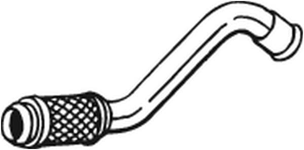 Uitlaatpijp Voor past: CITROEN BERLINGO  PEUGEOT PARTNER, PARTNER ORIGIN 1.6D 07.05-12.15