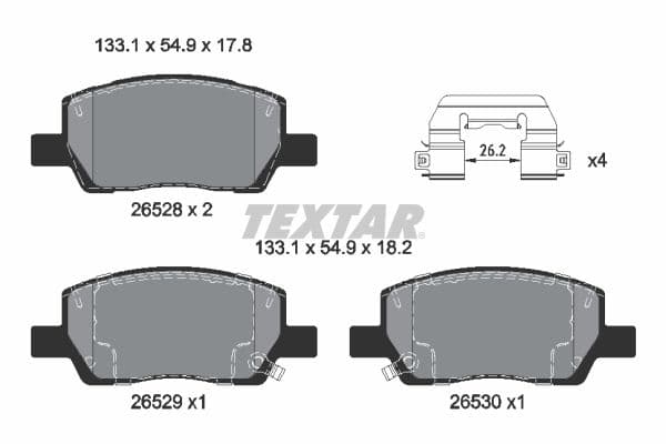 Remblokken set Voor , past: HYUNDAI I10 II, I10 III 1.0/1.0LPG/1.2 08.13-