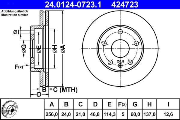 Brake disc Voor Links/Rechts past: CHEVROLET EVANDA  DAEWOO LEGANZA 2.0/2.2 06.97-12.06