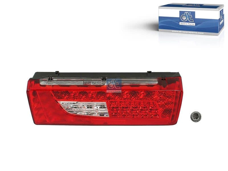 Achterlicht Links (LED, 24V, met plaatverlichting) past: SCANIA G II, L, P II, R II, S 09.16-