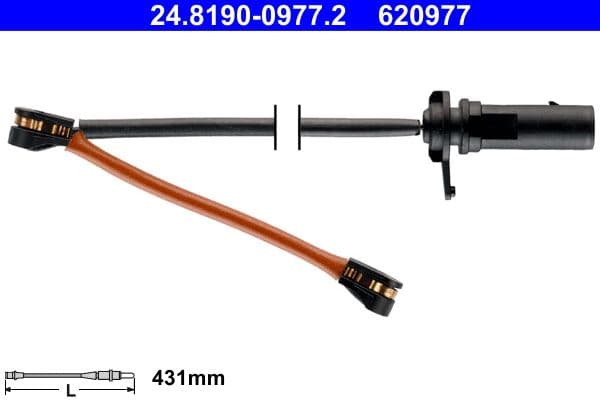 Sensor remblokslijtage Voor (hoeveelheid per verpakking: 1pcs) past: AUDI A6 C8, A7, A8 D5, Q7, Q8  BENTLEY BENTAYGA 2.0-6.0 01.15-