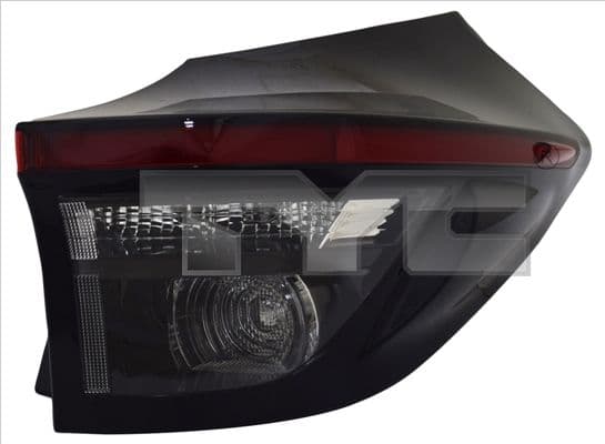 Achterlicht Rechts (extern, LED, kleur van het glas red) past: TOYOTA YARIS CROSS 08.20-