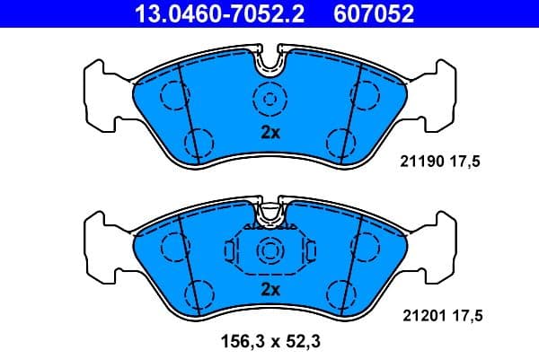 Remblokken set Voor , past: DAEWOO ARANOS, CIELO, ESPERO, LANOS, NEXIA  OPEL ASCONA C, ASTRA F, ASTRA F CLASSIC, CALIBRA A, KADETT E, OMEGA A, VECTRA A, VECTRA B 1.4-2.4 08.84-