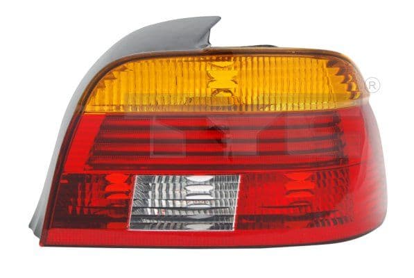 Achterlicht Rechts (kleur indicator oranje, kleur van het glas red) past: BMW 5 E39 Saloon 11.95-06.03