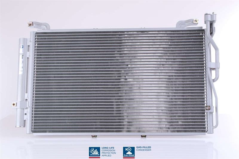 A/C condensator (met droger) past: HYUNDAI MATRIX 1.5D 10.01-08.10