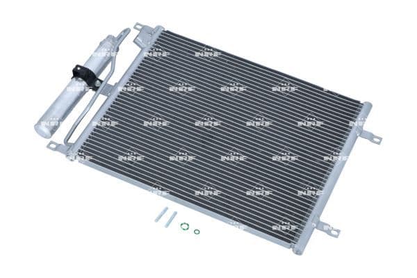 A/C condensator (met droger) past: NISSAN MICRA III, NOTE 1.5D 09.03-09.12