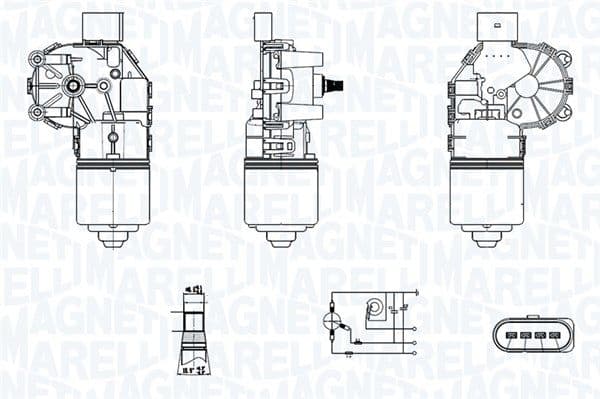 Ruitenwissermotor Voor past: FORD FOCUS C-MAX, FOCUS II 10.03-09.12