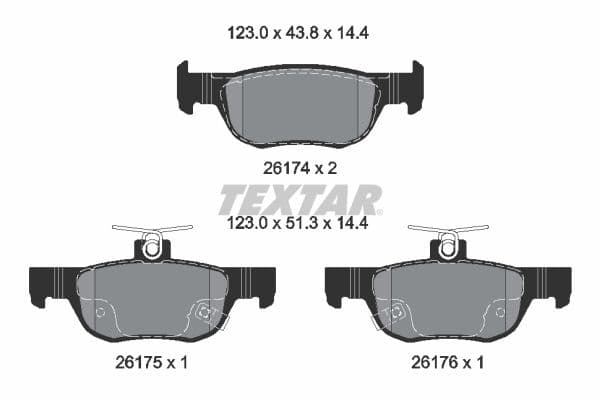 Remblokken set Achter , past: MAZDA 3, CX-30, MX-30 0.8H-Electric 11.18-