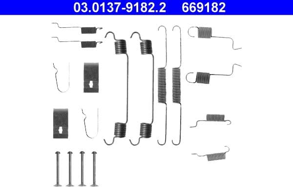 Accessory Kit, brake shoes