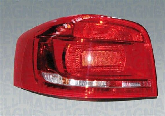 Achterlicht Rechts (P21W/R10W/W16W, kleur indicator wit, kleur van het glas red, achteruitrijlicht) past: AUDI A3 8P 3D 05.03-08.12