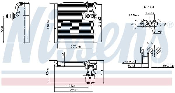 Airconditioning verdamper past: KIA PICANTO II 1.0/1.0LPG/1.2 05.11-03.17