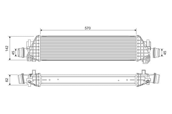 Toevoerluchtkoeler past: OPEL MOKKA / MOKKA X 1.4 06.16-12.19