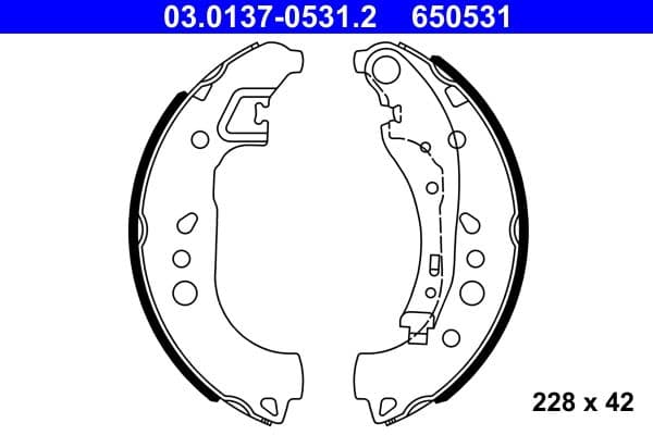 Brake shoe set