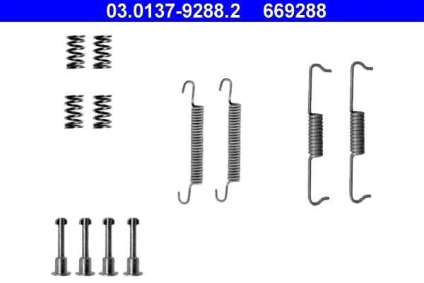 Accessory Kit, parking brake shoes