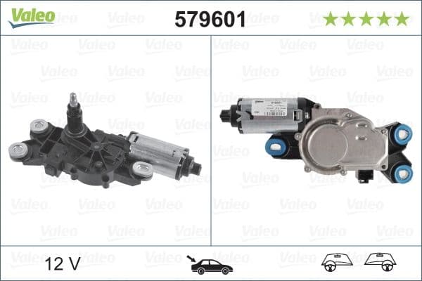 Ruitenwissermotor Achter past: VOLVO V70 III, XC60 I, XC70 II 04.07-12.17