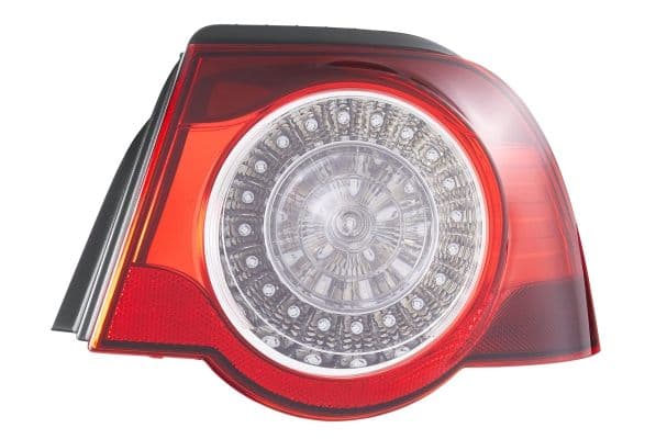 Achterlicht Rechts (extern, LED, kleur indicator wit, kleur van het glas red/transparant) past: VW EOS 03.06-01.11