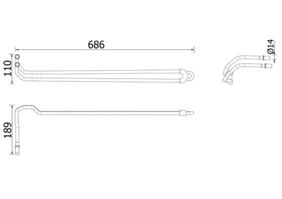 Olie radiator past: BMW 5 (E60), 5 (E61), 6 (E63) 2.0D/2.5D/3.0D 09.02-12.10