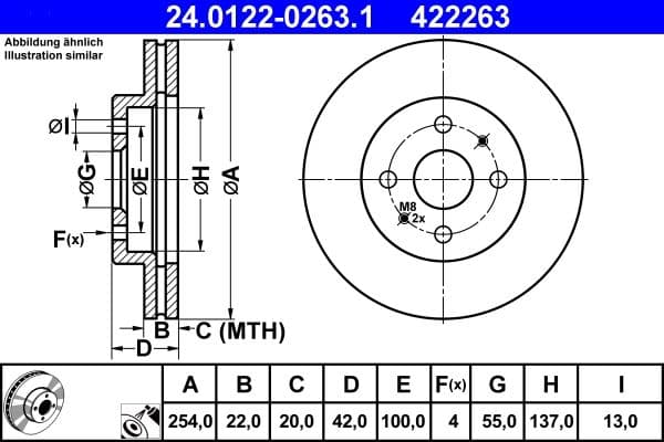 Brake disc Voor Links/Rechts past: DAIHATSU MATERIA, SIRION  SUBARU JUSTY IV 1.0-1.5LPG 01.05-