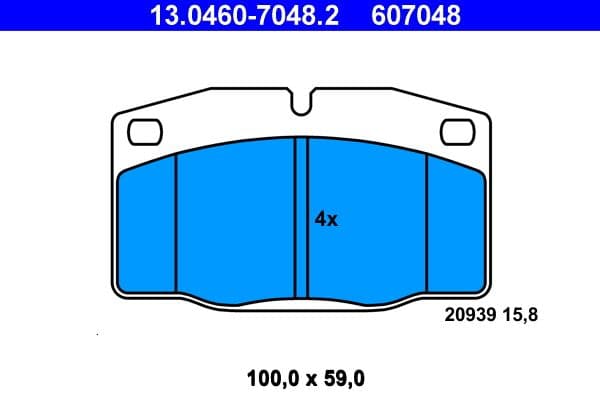 Remblokken set Voor , past: DAEWOO CIELO  OPEL ASCONA B, ASCONA C, CORSA A, CORSA A TR, KADETT D, KADETT E, KADETT E COMBO, MANTA B, OMEGA A, REKORD E, VECTRA A 1.0-2.4 09.75-11.00