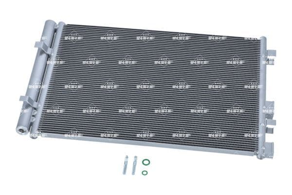 A/C condensator (met droger) past: HYUNDAI I20 ACTIVE, I20 II 1.0/1.1D/1.4D 11.14-09.21