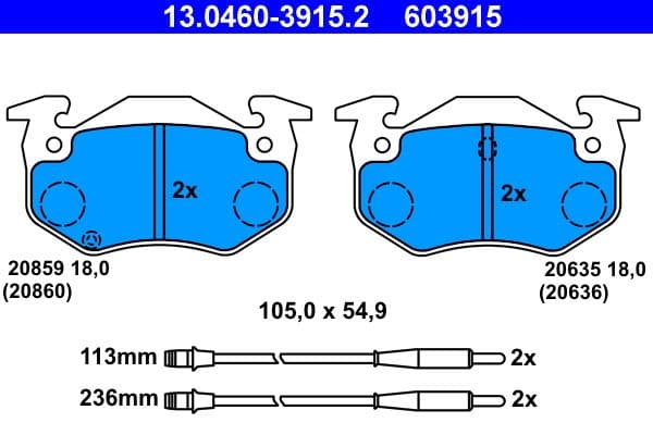 Brake Pad Set, disc brake