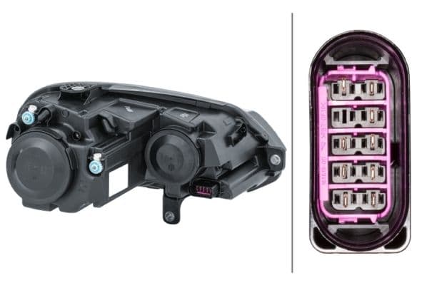 Koplamp Links (H7/H7/PSY24W/W21W/W5W, elektrisch, met motor, met gloeilamp) past: VW EOS 01.11-05.15