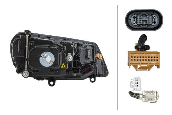 Koplamp Links (D3S/LED/W5W/WY21W, elektrisch, met motor) past: VW TOUAREG 7P 05.14-03.18