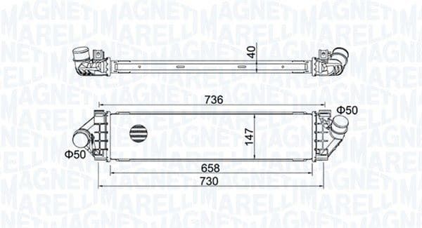 Toevoerluchtkoeler past: VOLVO S60 II, S80 II, V60 I, V70 III  FORD C-MAX, C-MAX II, FOCUS C-MAX, FOCUS II, FOCUS III, GALAXY II, GALAXY MK II, GRAND C-MAX, KUGA I, KUGA II 1.6-2.5ALK 10.03-12.19