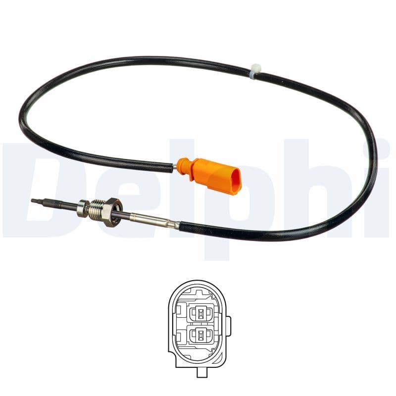 Uitlaatgastemperatuursensor (Na DPF) past: AUDI A3, TT  SEAT ALTEA, ALTEA XL, LEON, TOLEDO III  SKODA OCTAVIA II, SUPERB II, YETI  VW BEETLE, EOS, GOLF PLUS, GOLF PLUS V 1.6D/1.9D/2.0D 05.03-07.18