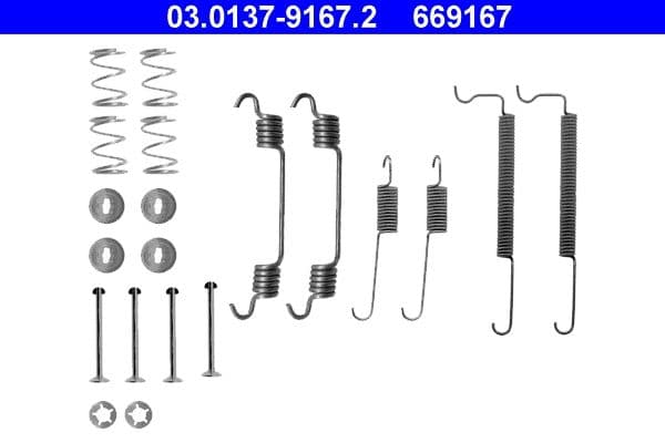 Accessory Kit, brake shoes