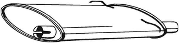 Uitlaatsysteem achterste geluiddemper past: VOLVO 740, 760, 940, 940 II 2.0-2.8 01.82-10.98