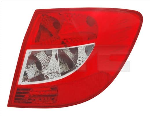 Achterlicht Rechts (P21/5W/P21W, kleur indicator wit, kleur van het glas red) past: RENAULT THALIA II 09.08-10.13
