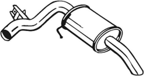 Uitlaatsysteem achterste geluiddemper past: BMW 1 (E87) 2.0D 06.04-06.11