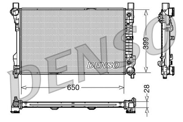 Motorradiator (automatisch/handmatig) past: MERCEDES C (CL203), C T-MODEL (S203), C (W203), CLC (CL203), CLK (A209), CLK (C209), SLK (R171) 1.6-6.2 05.00-06.11