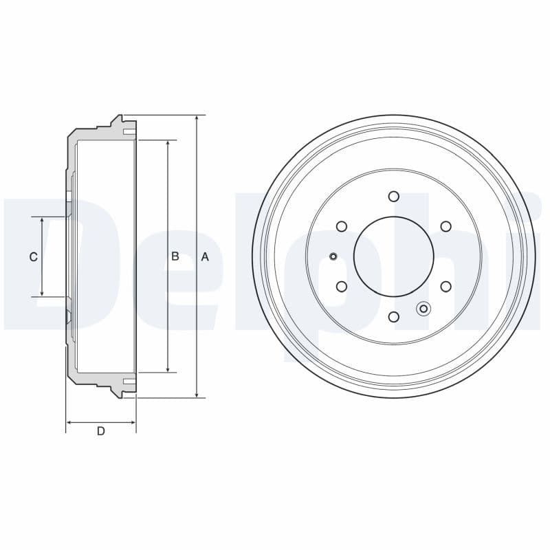 Brake drum Achter past: FORD RANGER  MAZDA B-SERIE, BT-50 1.8-3.2D 06.99-