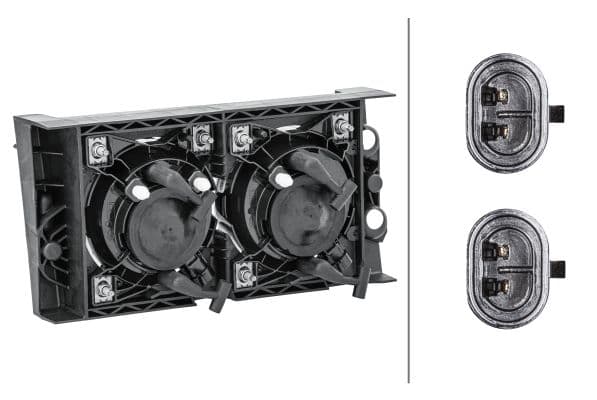 Mistlamp Rechts (H3, met een lange-afstand halogeen) 24V past: DAF XF 105 10.05-