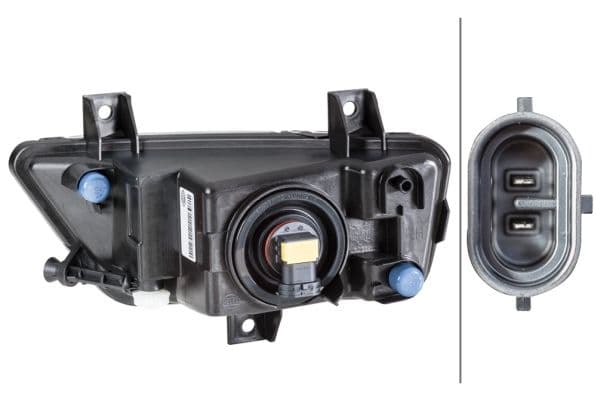 Mistlamp Voor Rechts (H8, met gebogen lichten) past: SKODA CITIGO 03.17-