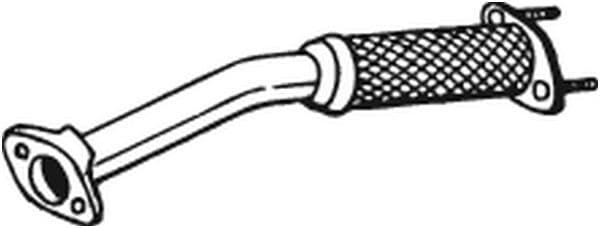 Uitlaatpijp midden/Voor (flexibel, lengte:650mm) past: FORD FIESTA, FIESTA IV  MAZDA 121 III 1.3 08.95-08.03