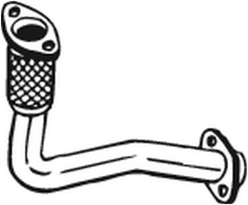 Uitlaatpijp Voor (lengte:460mm) past: RENAULT MEGANE I, MEGANE I CLASSIC, MEGANE SCÉNIC, SCENIC I 1.9D 08.95-08.03