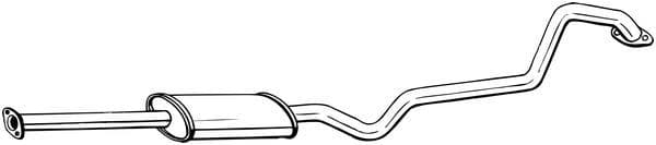 Uitlaatsysteem achterste geluiddemper past: NISSAN ALMERA II 1.5 10.02-09.06