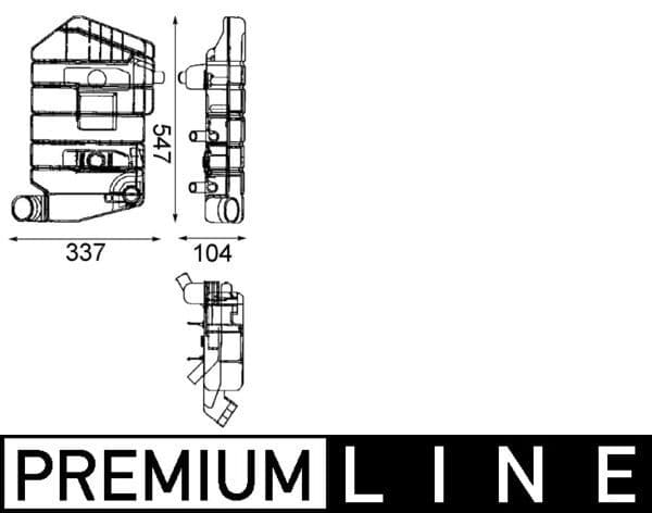 Koelvloeistof expansievat (geen dop) past: DAF 95, 95 XF, XF 105, XF 95 MX300-XF355M 09.87-