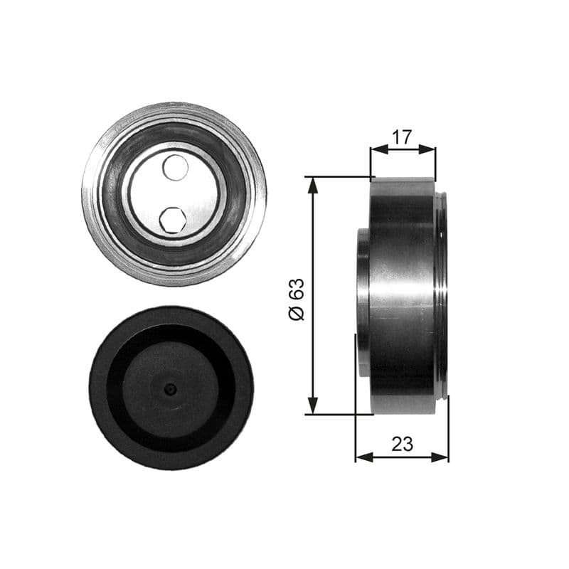 Tensioner Pulley, V-ribbed belt