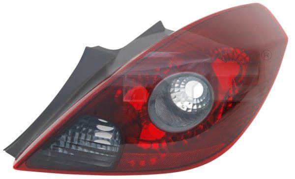 Achterlicht Rechts (kleur indicator wit, kleur van het glas grijs) past: OPEL CORSA D Hatchback 3D 01.11-12.14