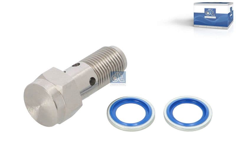 Rechte doorlaatklep (3,2bar, M16x1,5mm, lage brandstofdruk) past: RVI KERAX, MAGNUM, PREMIUM 2  VOLVO 9700, 9900, B13R, FH, FH II, FH16, FH16 II, FM, FM II, FM9, FMX, FMX II D11A-330-DXi7