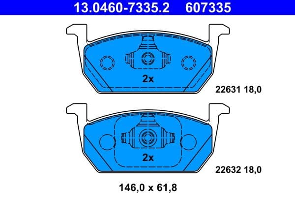 Remblokken set Voor , past: AUDI A1, A1 ALLSTREET, A1 CITY CARVER  SEAT ARONA, IBIZA V, LEON, LEON SC, LEON ST  SKODA FABIA IV, KAMIQ, SCALA  VW POLO VI, TAIGO, T-CROSS 1.0-2.0D 09.12-