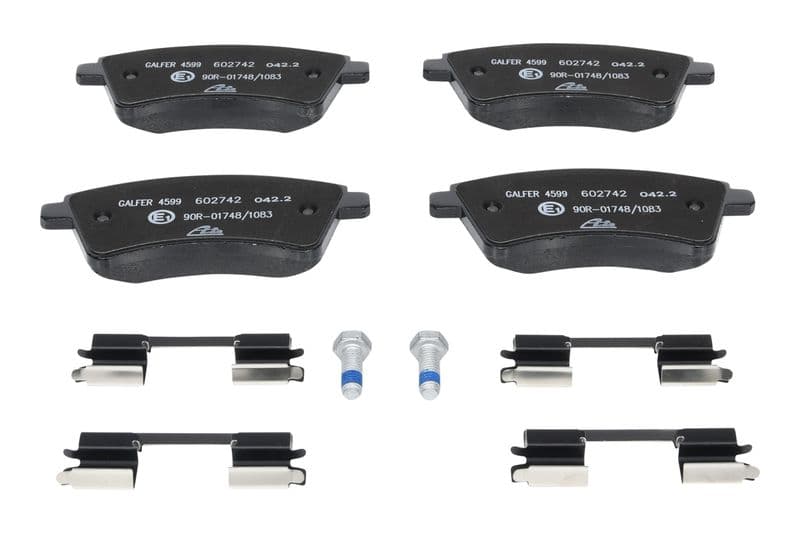 Remblokken set Voor (met extra's  met remklauw geleidingsbouten), past: MERCEDES CITAN MIXTO (DOUBLE CABIN), CITAN (MPV), CITAN/MINIVAN (W415)  RENAULT KANGOO BE BOP 1.2-Electric 02.08-
