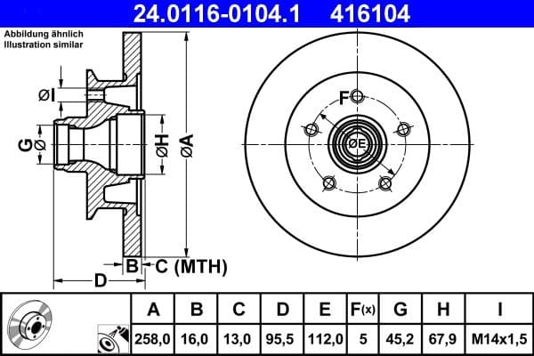 Brake disc Voor Links/Rechts past: VW TRANSPORTER T3 1.6D-2.1 05.79-07.92