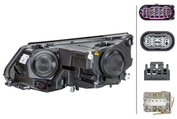 Koplamp Rechts (D3S/H7/PSY24W, elektrisch, met motor) past: VW TIGUAN I 05.11-07.18