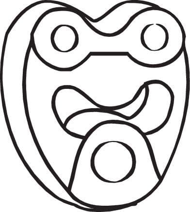 Uitlaatsysteem hanger past: MERCEDES 123 T-MODEL (S123), 124 (A124), 124 (C124), 124 (W124), 124 T-MODEL (S124), 190 (W201), E (A124), E (C124), E (W124), E T-MODEL (S124) 1.8-3.2 04.80-08.00